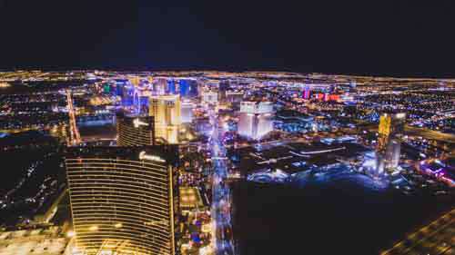 Aerial View Of The Las Vegas Strip At Night