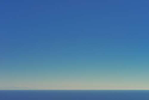 Perfect Blue Sky and Ocean horizon