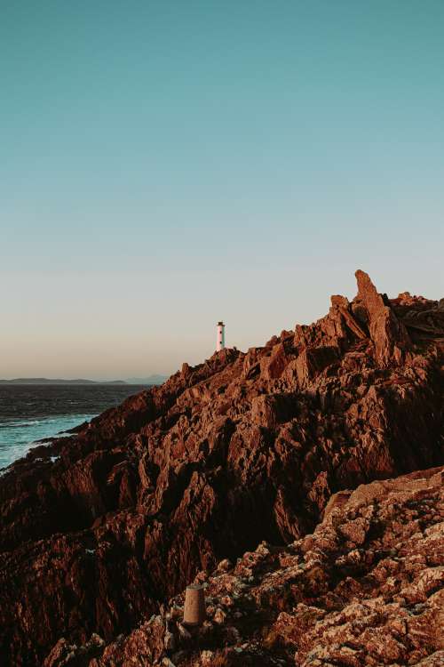 Deep Blue Sky Over Lighthouse Photo
