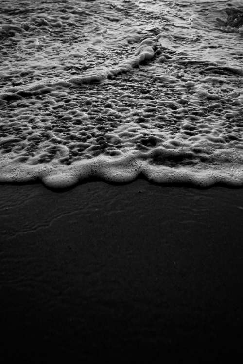 Black And White Shoreline Photo