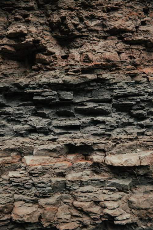 Dry Rough Rock Face Texture Photo
