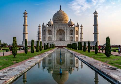 Symmetry Of Taj Mahal Reflecions Photo