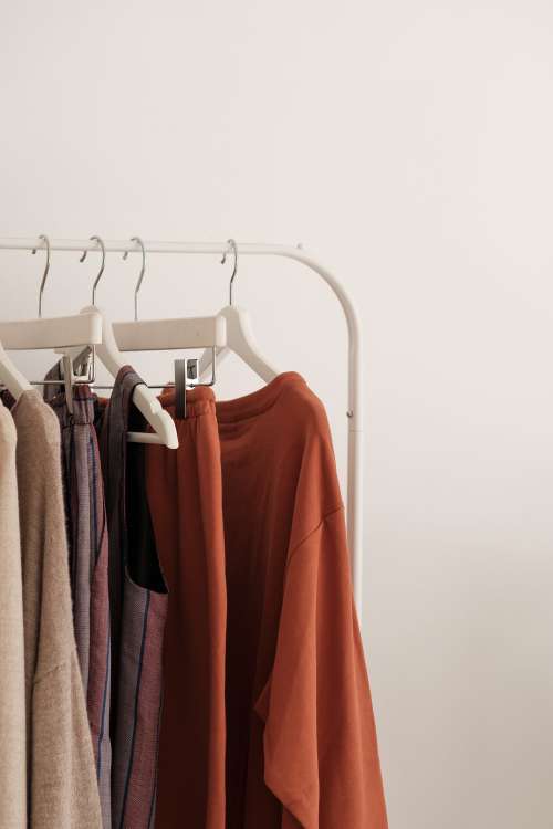 Minimal Clothing Displayed In Store Photo