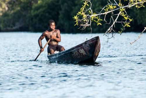 people, boat, canoe, lake, river, nature, landscape, sunset, fisherman, boat driver, young man, people, paddle, kayak
