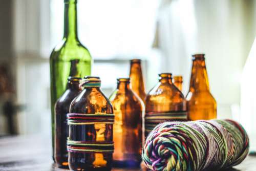 Colored Bottles Glass Free Photo