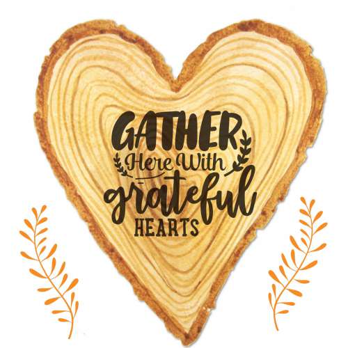 Thanksgiving Wooden Heart