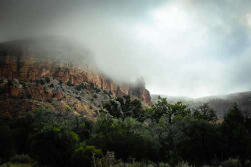 Low Clouds Covering Mesa In Morning