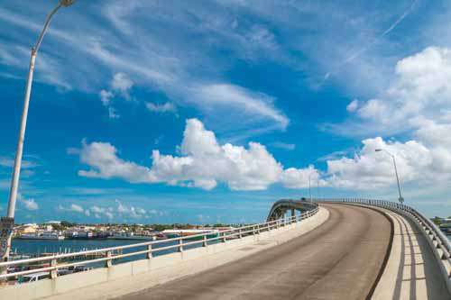 Road Bridge Over The Ocean In The Bahamas