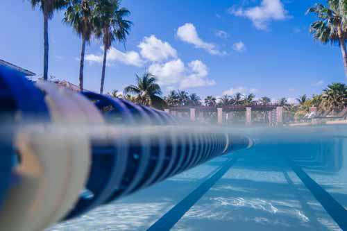 Outdoor Swimming Pool In Summer