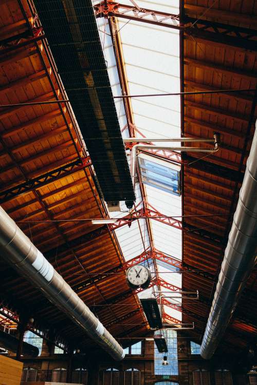Skylight In Train Station Rooftop Photo