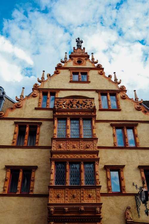 Intricate Design Of European Building Photo