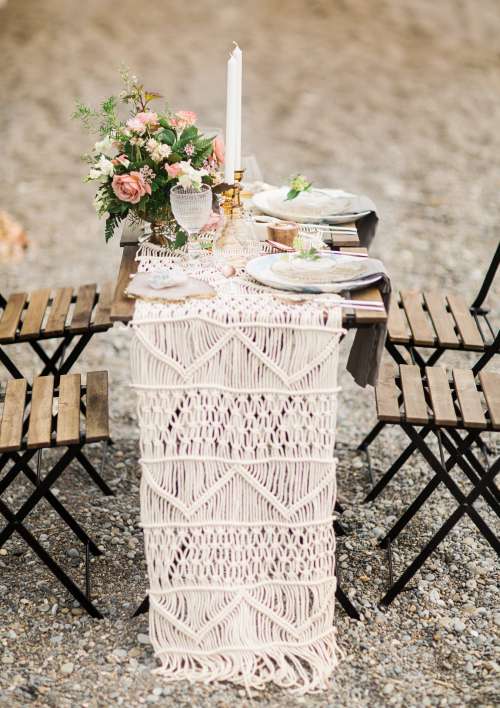 Woven Linens On Table Photo