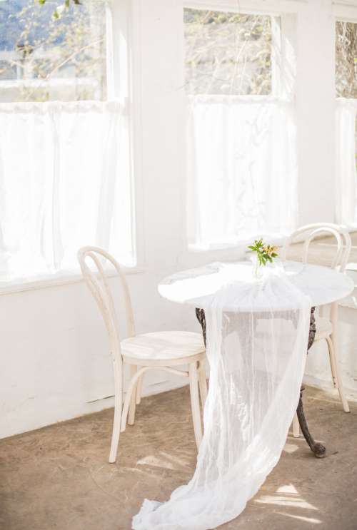 A Small Wedding Table For Two Photo
