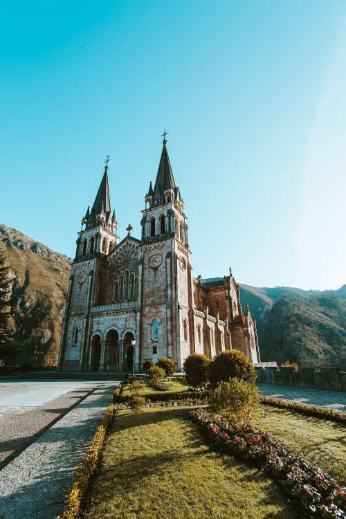 The Cathedral Hides In The Mountains Photo