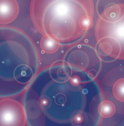 Dark purple flare circular bubbles abstract