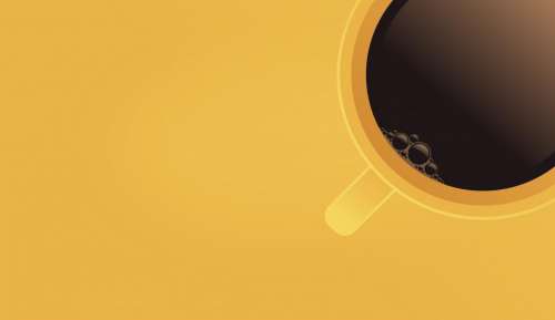 Cup of Coffee - Top View - Background with Copyspace