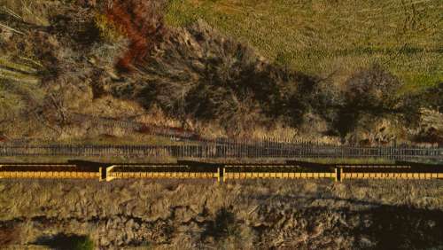 Aerial Train Tracks