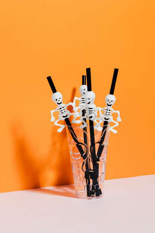 Halloween objects with negative space