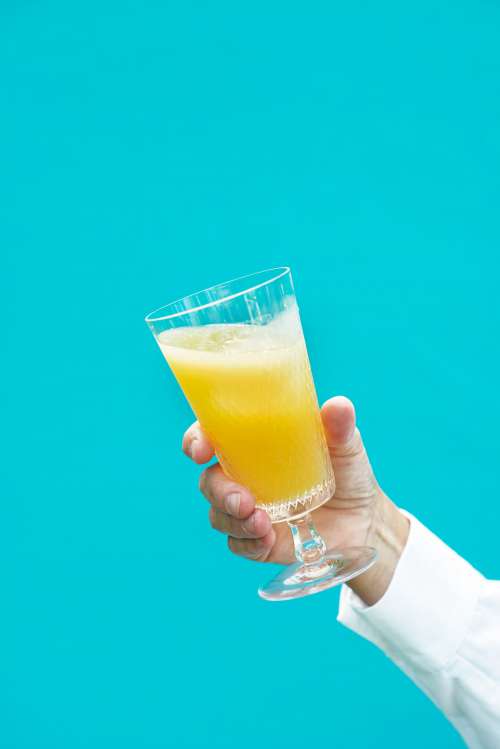 A Crystal Glass Of Orange Juice Photo