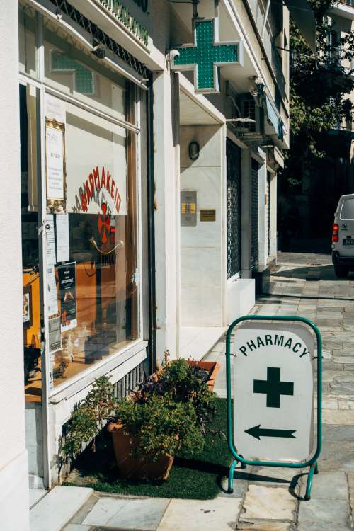 Street Entrance To A Pharmacy Photo