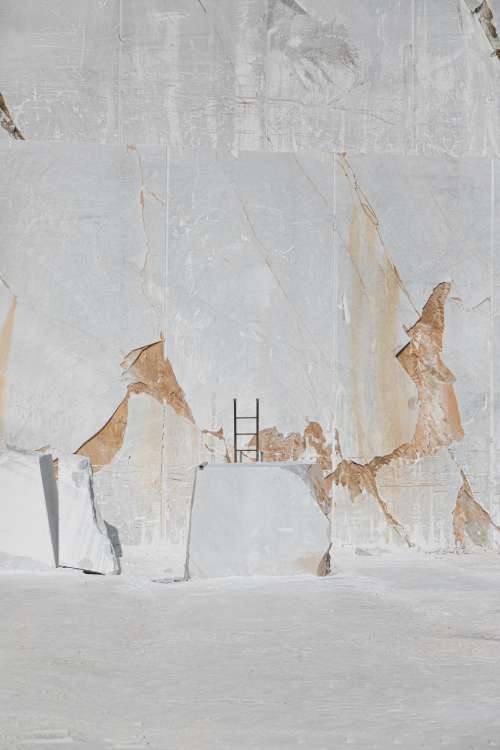 Abstract White Marble And A Ladder Photo