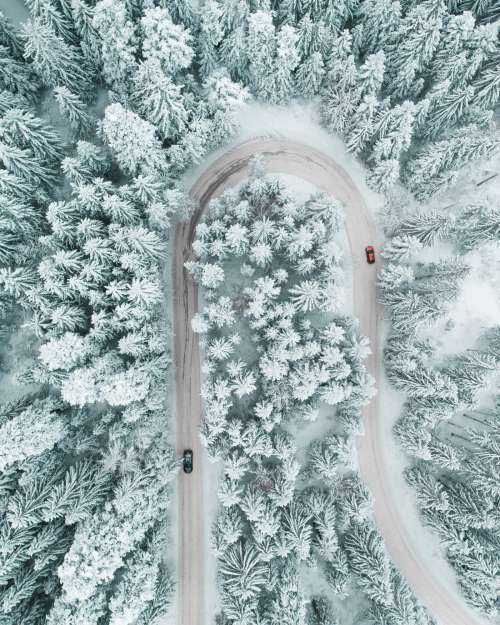 Road under the snow