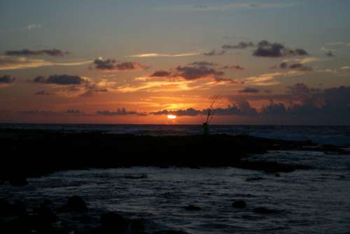 Ocean Cliff Sunset Free Photo