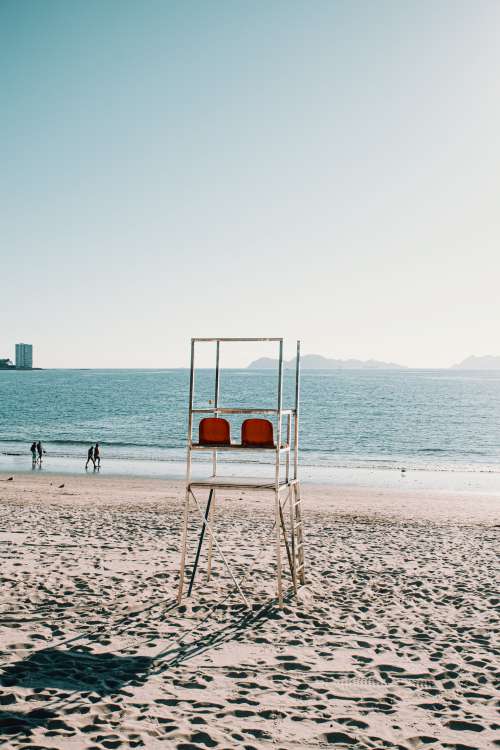 Lifeguard Chair On An Empty Beach Photo