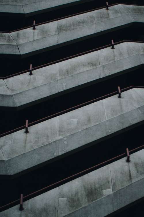 A Pattern With A Cement Staircase Photo