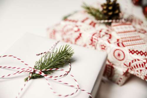 Detail of christmas gifts