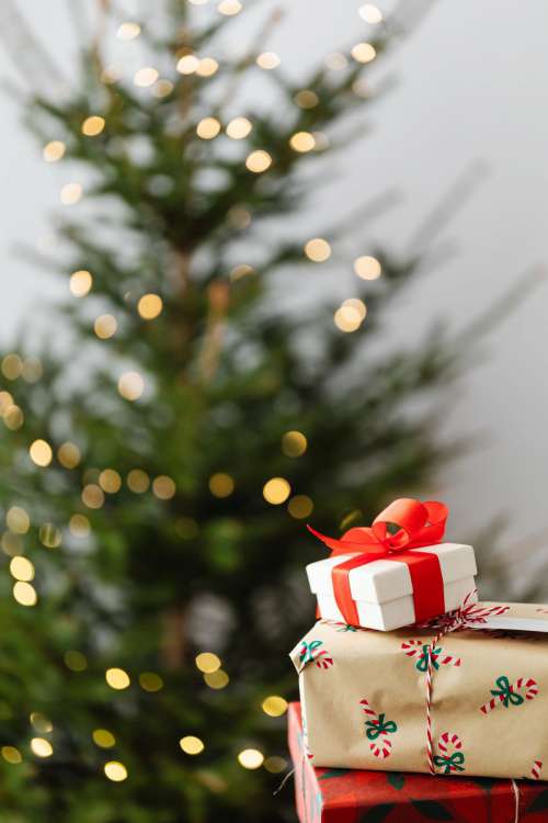 Christmas decorations - gifts - lights - tree