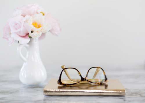 Reading Glasses Desk Free Photo