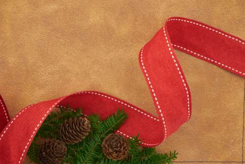 Christmas Background Ribbon Free Photo