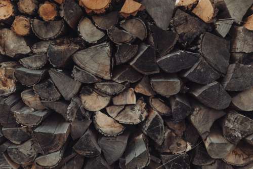 Large Stack Of Firewood For Winter Photo