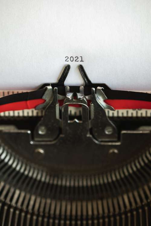 The Year 2021 Typewritten Photo