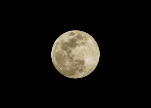 Full Moon And A Black Sky Photo