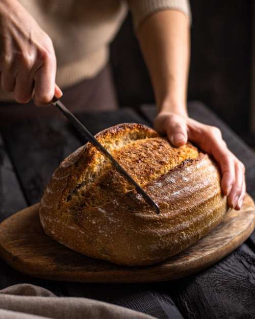 Homemade artisan sourdough bread