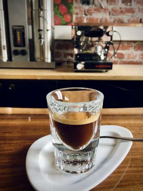 Espresso in coffee house