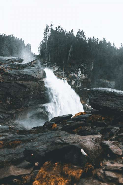 Waterfall in rocks