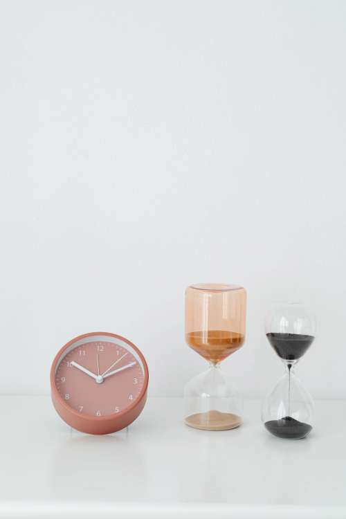 Timekeepers - watch - hourglass - alarm clock