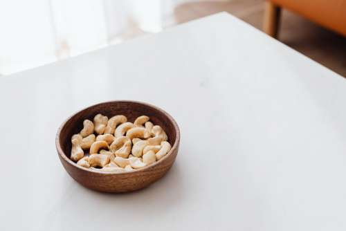 Cashew nuts in bowl
