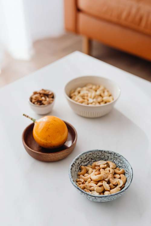 Cashew nuts in bowl