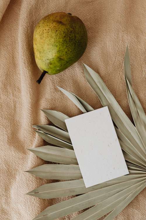 Maracuya & Pear -  stock photos for mockups - business card - flyer