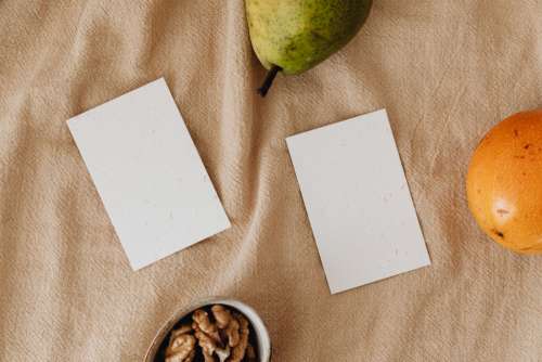 Maracuya & Pear -  stock photos for mockups - business card - flyer