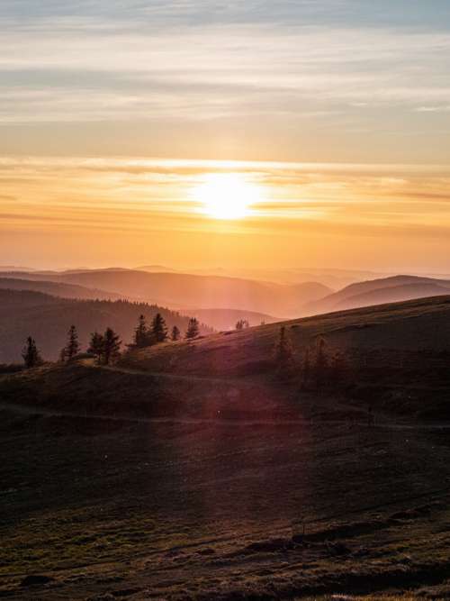 Mountain sunset