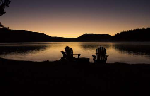 Lake Sunset Dusk Free Photo