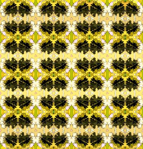 Yellow & Black Tuft Repeat Pattern