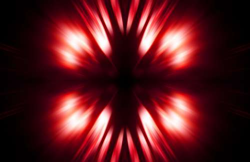 Red Zoom Burst With White Light