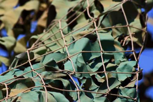 Close View Of Camouflage Netting