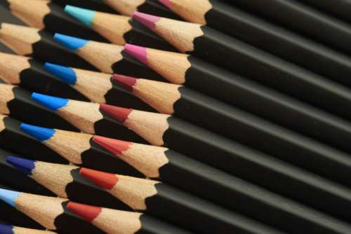 Colored Pencil Background Free Photo